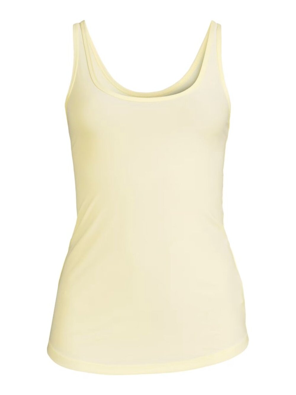 No Boundaries Juniors Scoop Neck Tank, color:  Limoncello